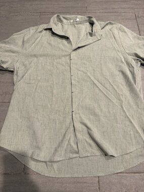 Men's Hawaiian Beach Cruise Summer Short Sleeve Button Down Linen Shirt Size 3XL
